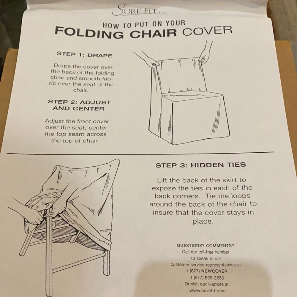 6 sure fit brand new folding chair covers price for all 6